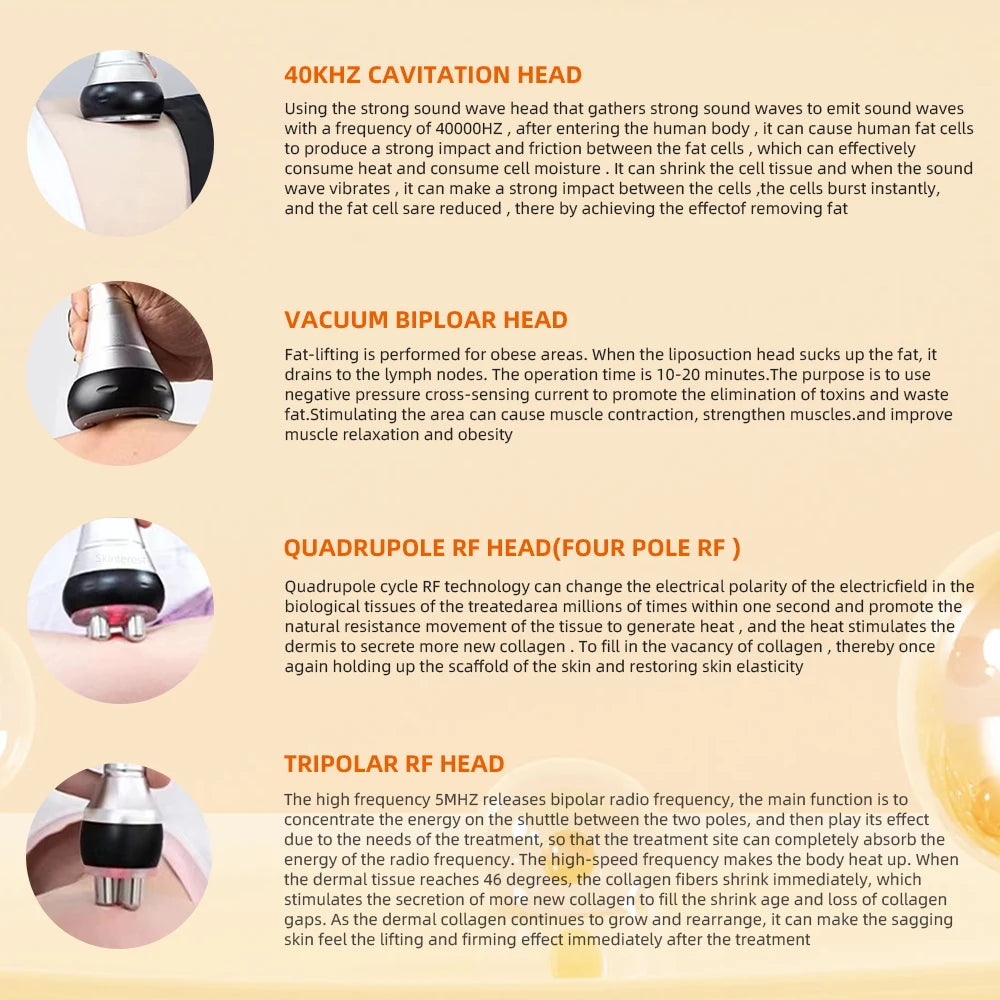 4-in-1 Ultrasonic Cavitation RF Vacuum Body Shaper
