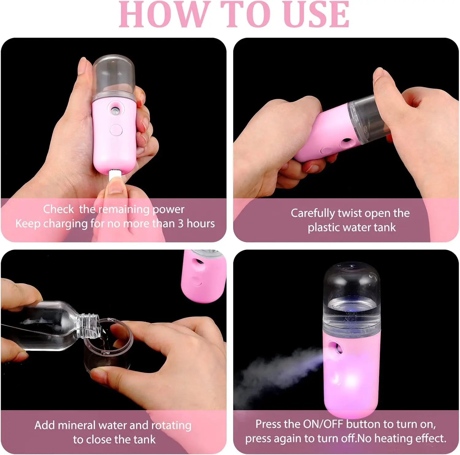 USB Nano Facial Mister 30 ml – Portable Skin Hydrator
