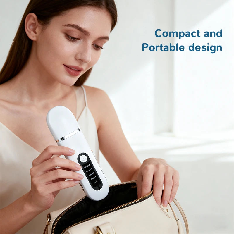 Ultrasonic Skin Scrubber Facial Spatula 4-in-1 Cleaner