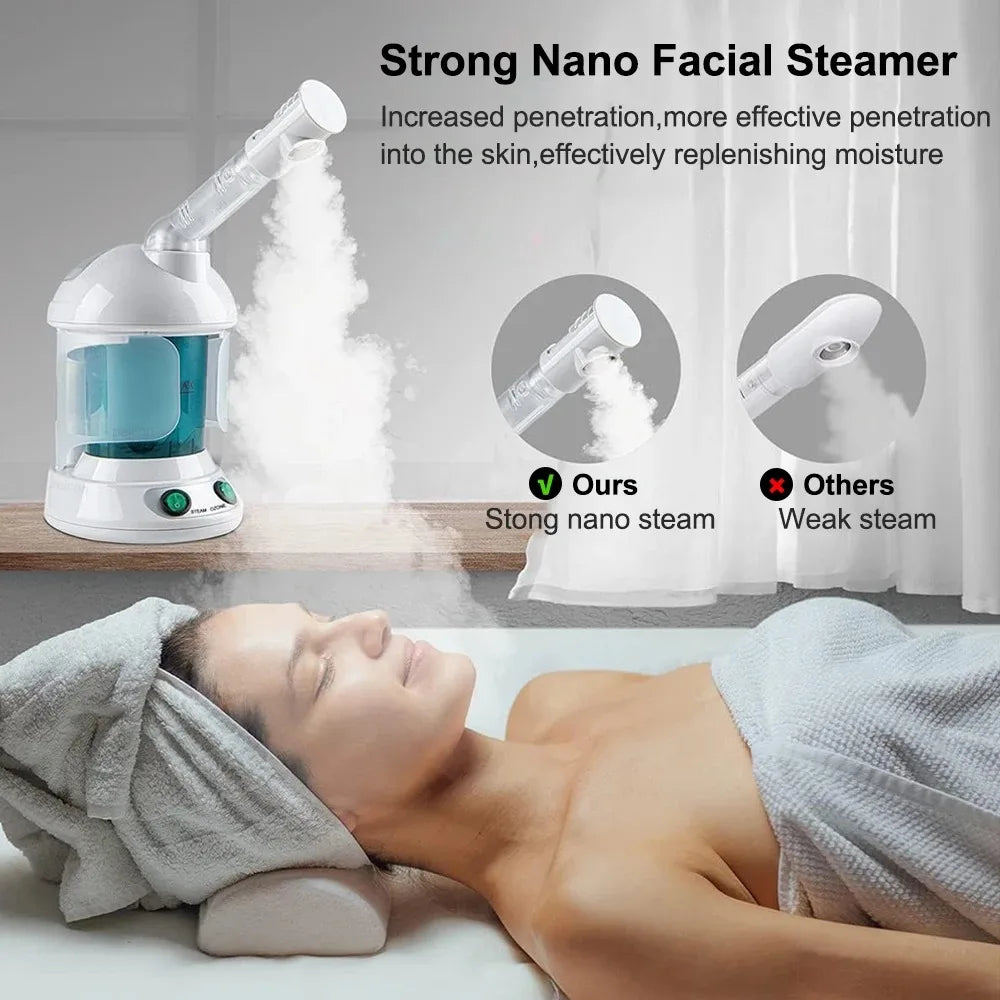 Portable Ionic Facial Steamer for Deep Hydration